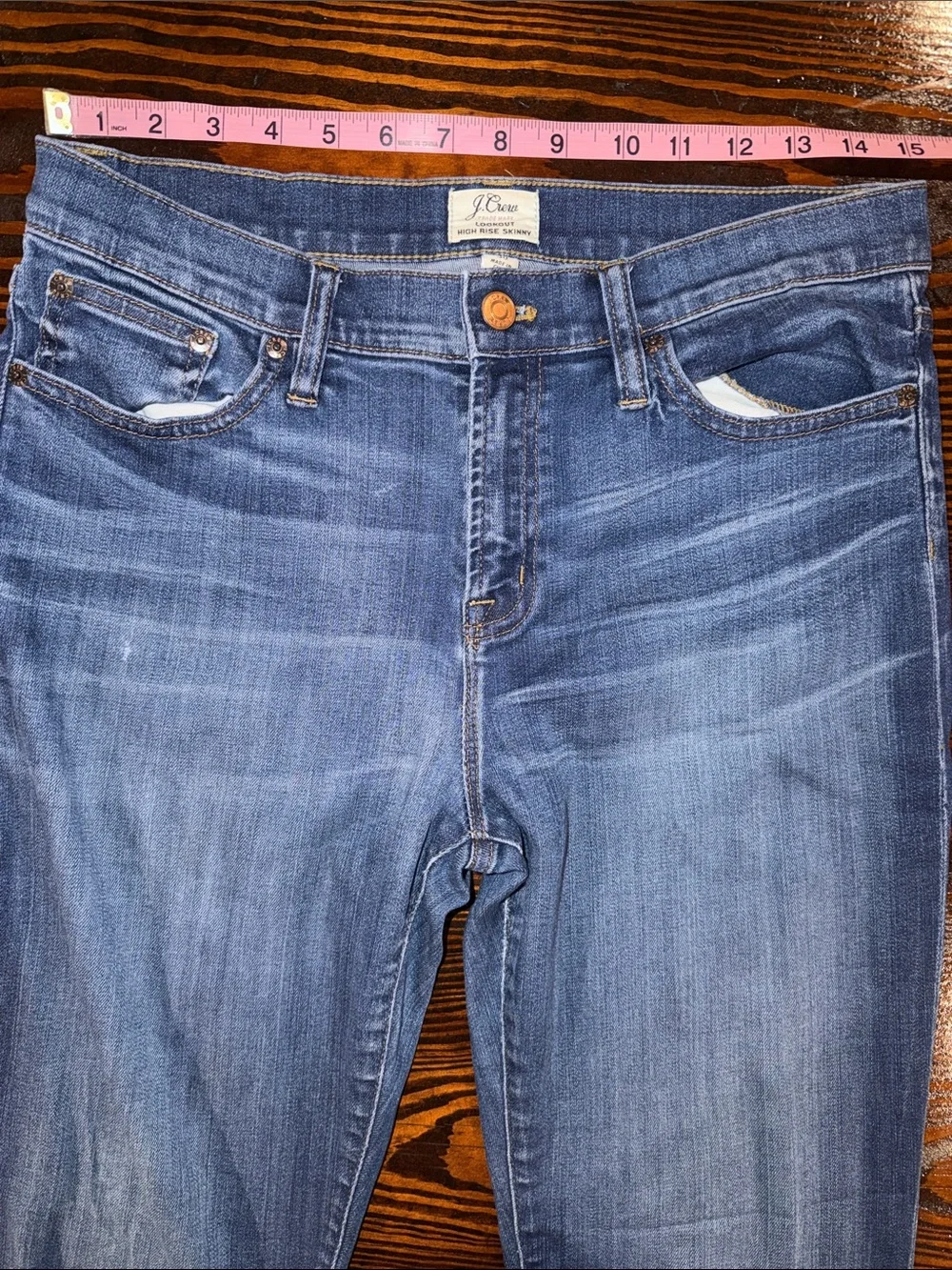 J. Crew Dark Blue Stretch look out high-rise Skinny Jeans size 30 waist